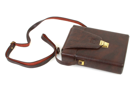 Camera Case Brown Hard Vintage 1970s