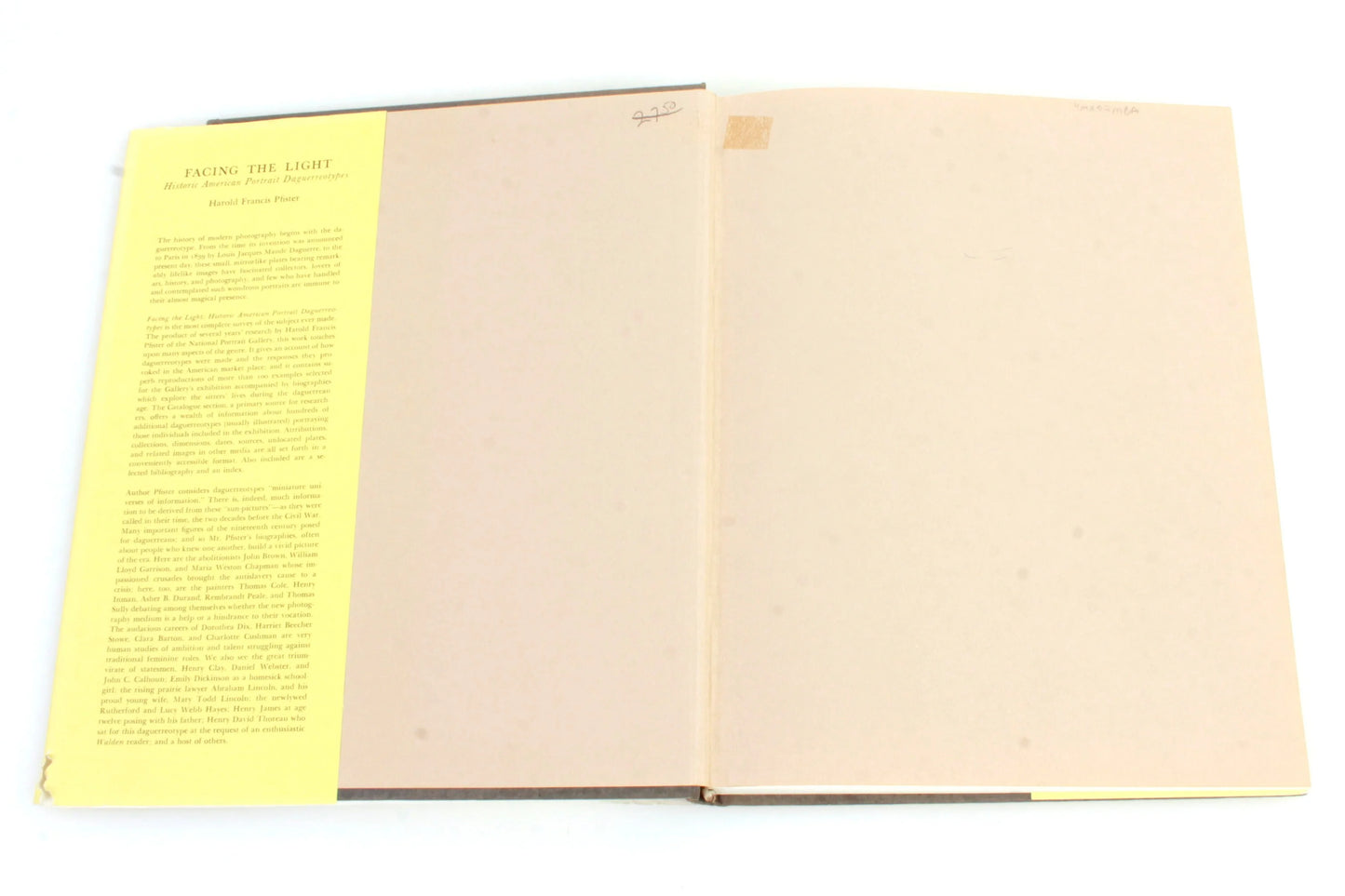 Facing the Light: Historic American Portrait Daguerreotypes by Pfister 1978