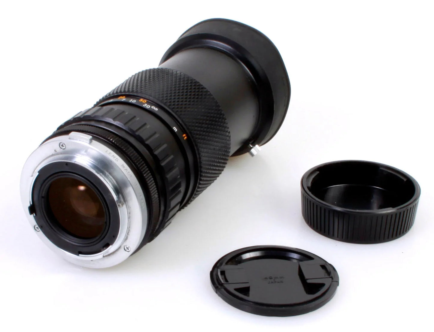 Olympus Film Camera Auto Zoom Telephoto 75-150mm Lens w/ Caps & Hood