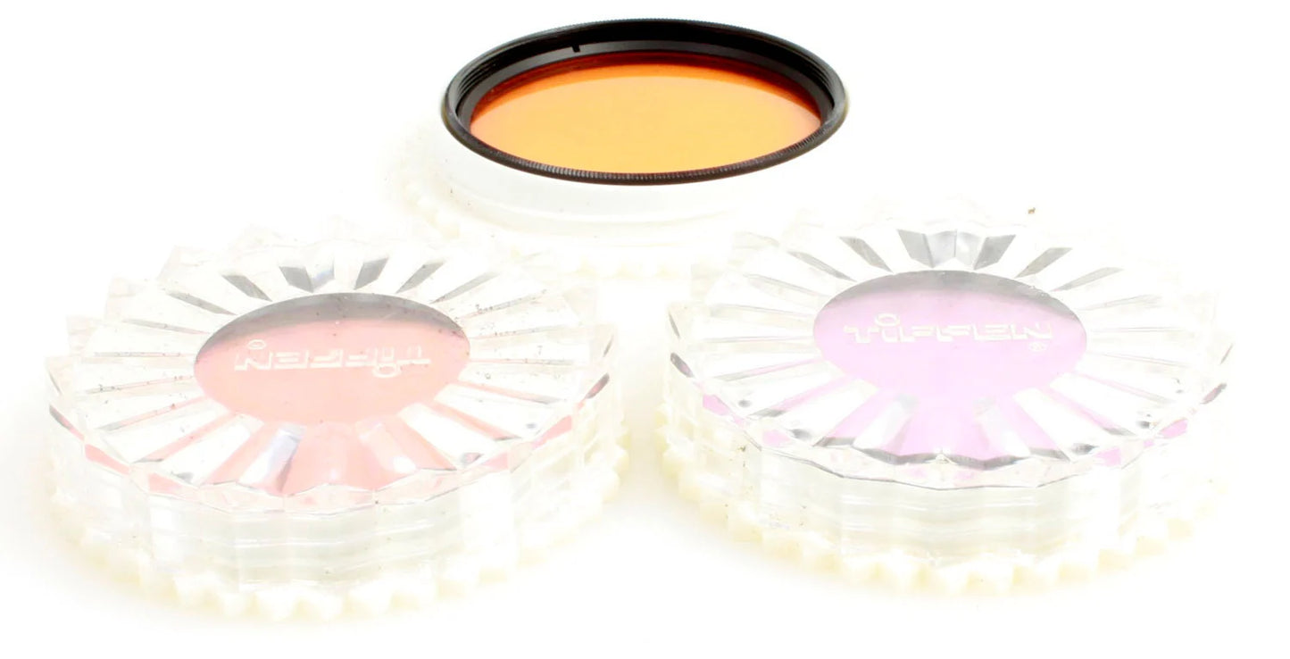 52mm FIlters Lt Orange, Dk Orange, Purple Set of 3 w/ Cases