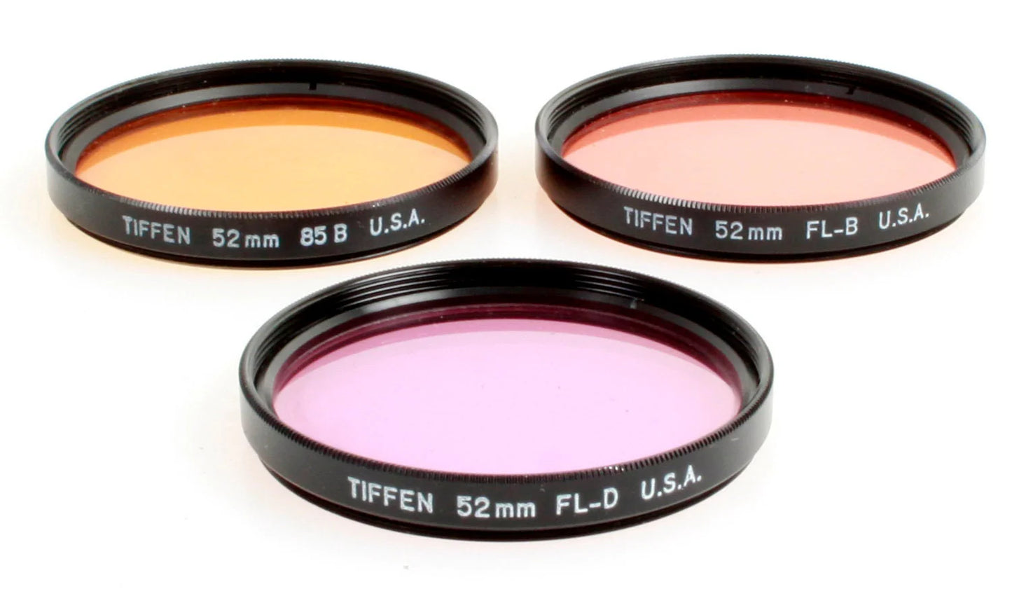 52mm FIlters Lt Orange, Dk Orange, Purple Set of 3 w/ Cases