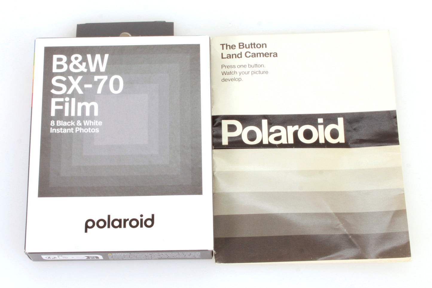 Polaroid "The Button" Land Camera with Box & B+W Film