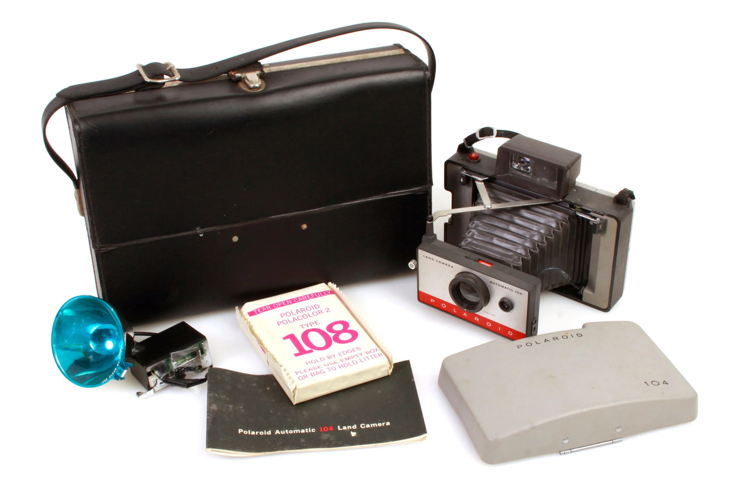 Polaroid Camera Outfit - Camera/Flash/Film/Case - As Is