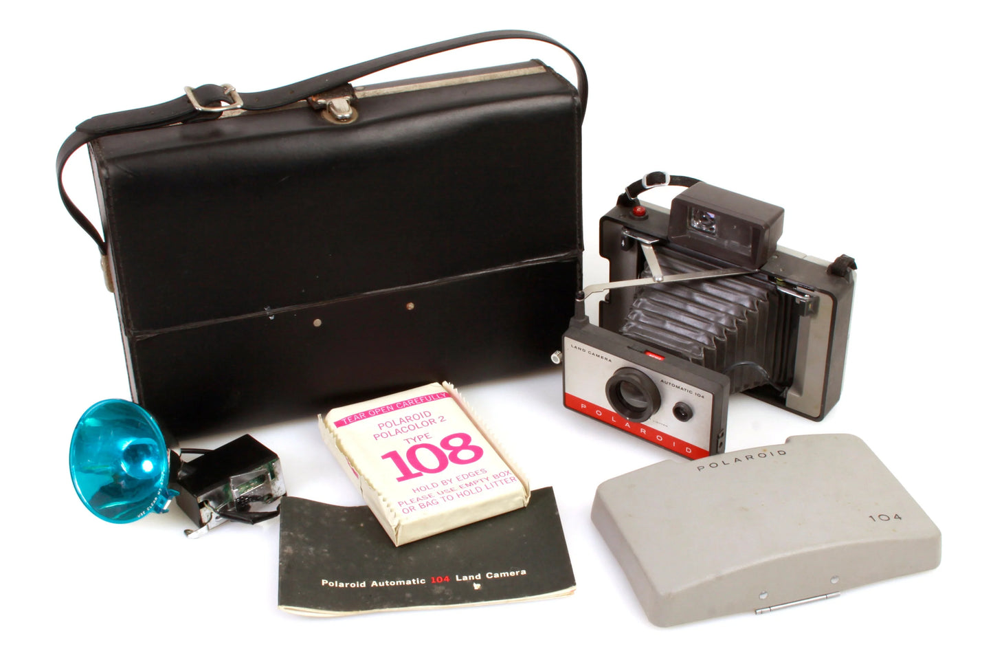 Polaroid Camera Outfit - Camera/Flash/Film/Case - As Is