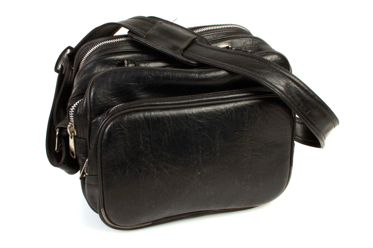 Camera Case 1970s Black w/ Shoulder Strap