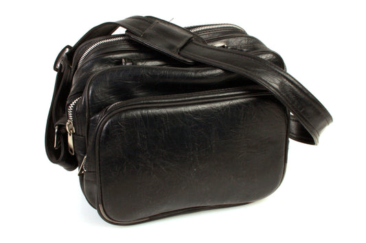 Camera Case 1970s Black w/ Shoulder Strap