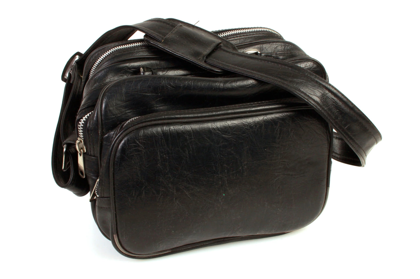 Camera Case 1970s Black w/ Shoulder Strap