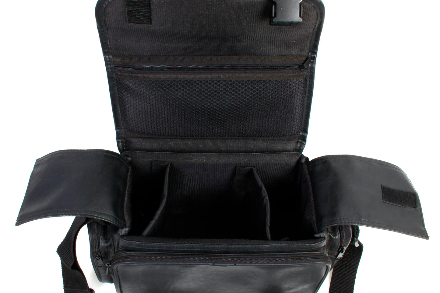 Vintage Leather Camera Bag 1960s Black