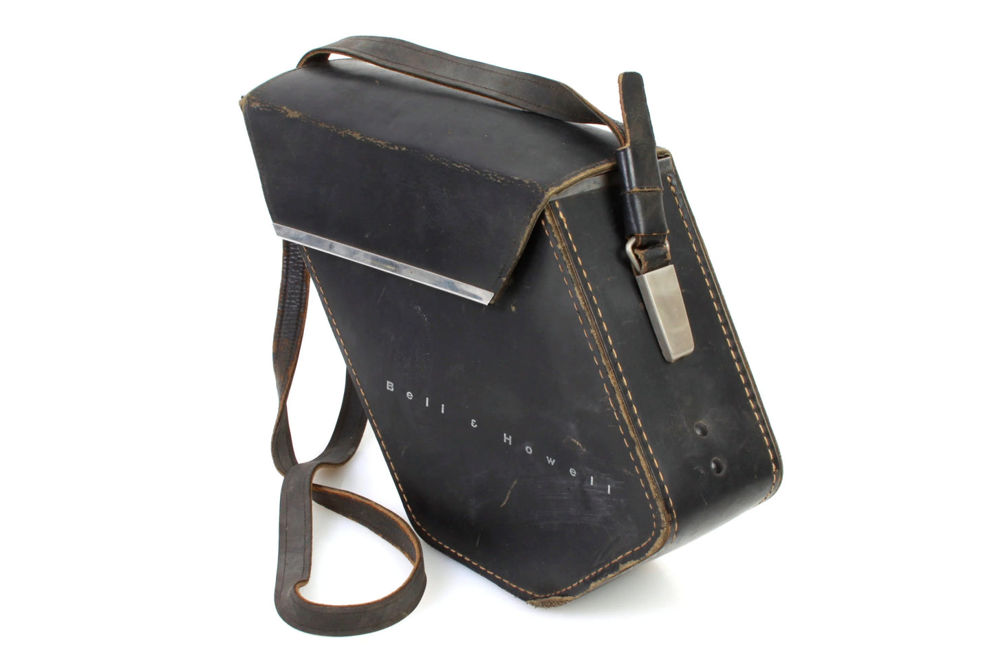 Steampunk Camera Case 1950s Black Leather
