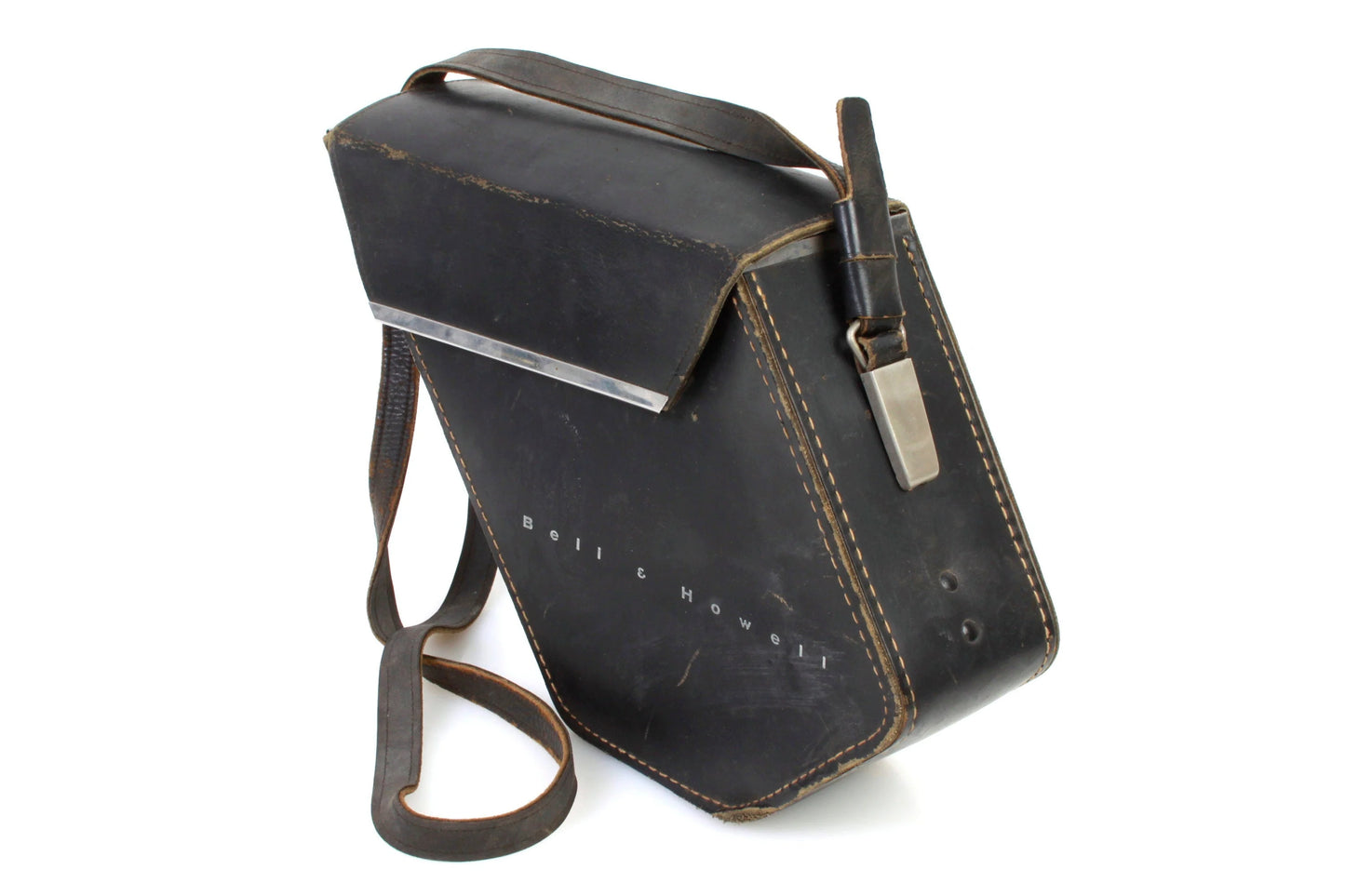Steampunk Camera Case 1950s Black Leather
