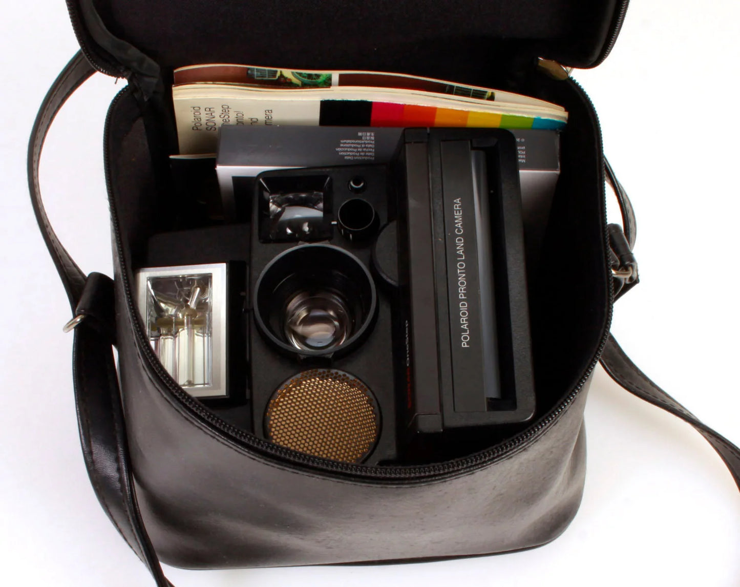 Polaroid Sonnar SX70 Camera w/ Flash & Case