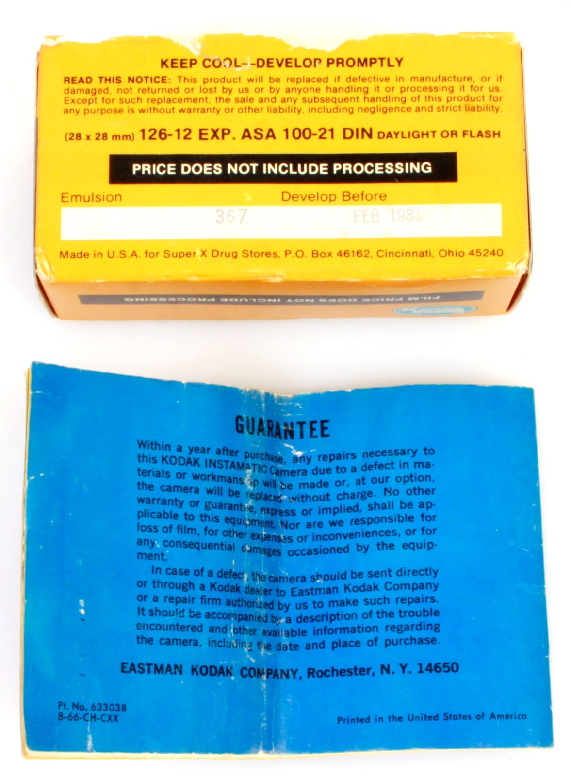 Kodak 126 Film Camera w/ 126 Film & Manual
