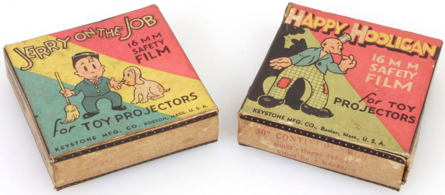 16mm Empty Film Boxes 1930s Set of 2