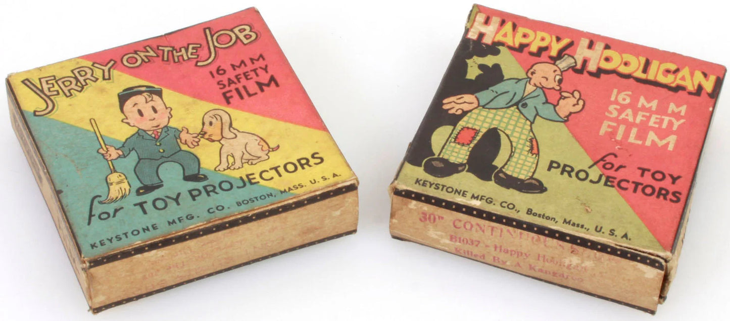 16mm Empty Film Boxes 1930s Set of 2