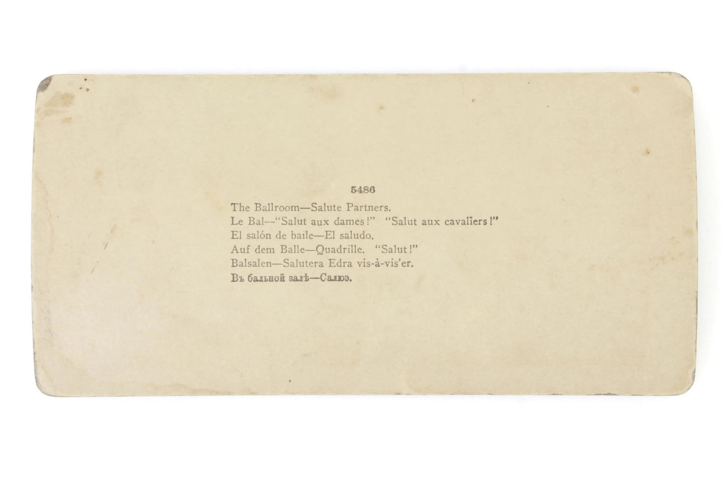 Stereoview Card The Ballroom 1903