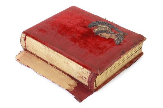 Antique Roman Motif Photo Album for Cabinet & Imperial Cabinet Cards (Empty)