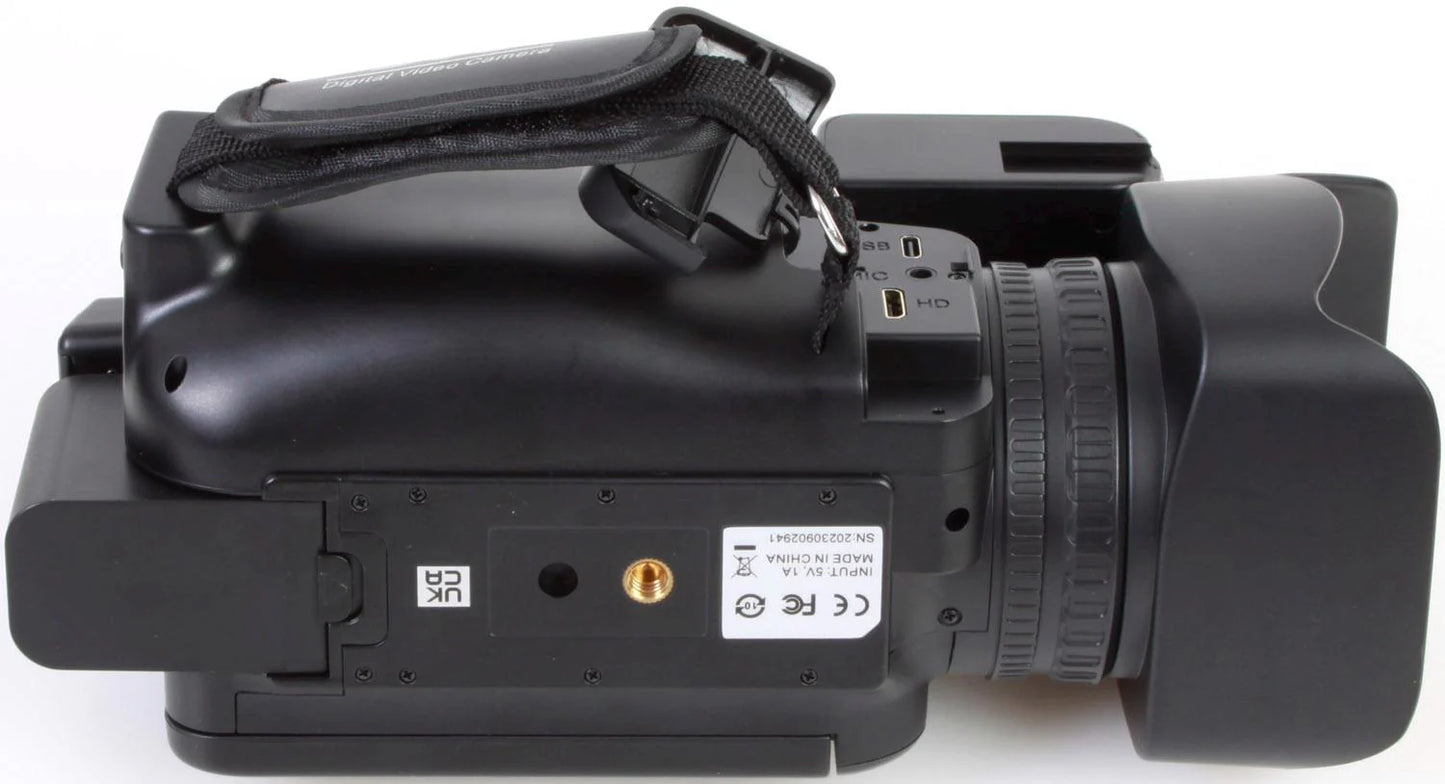 Video Camera 4K w/2 Batteries, Charger, Case & More