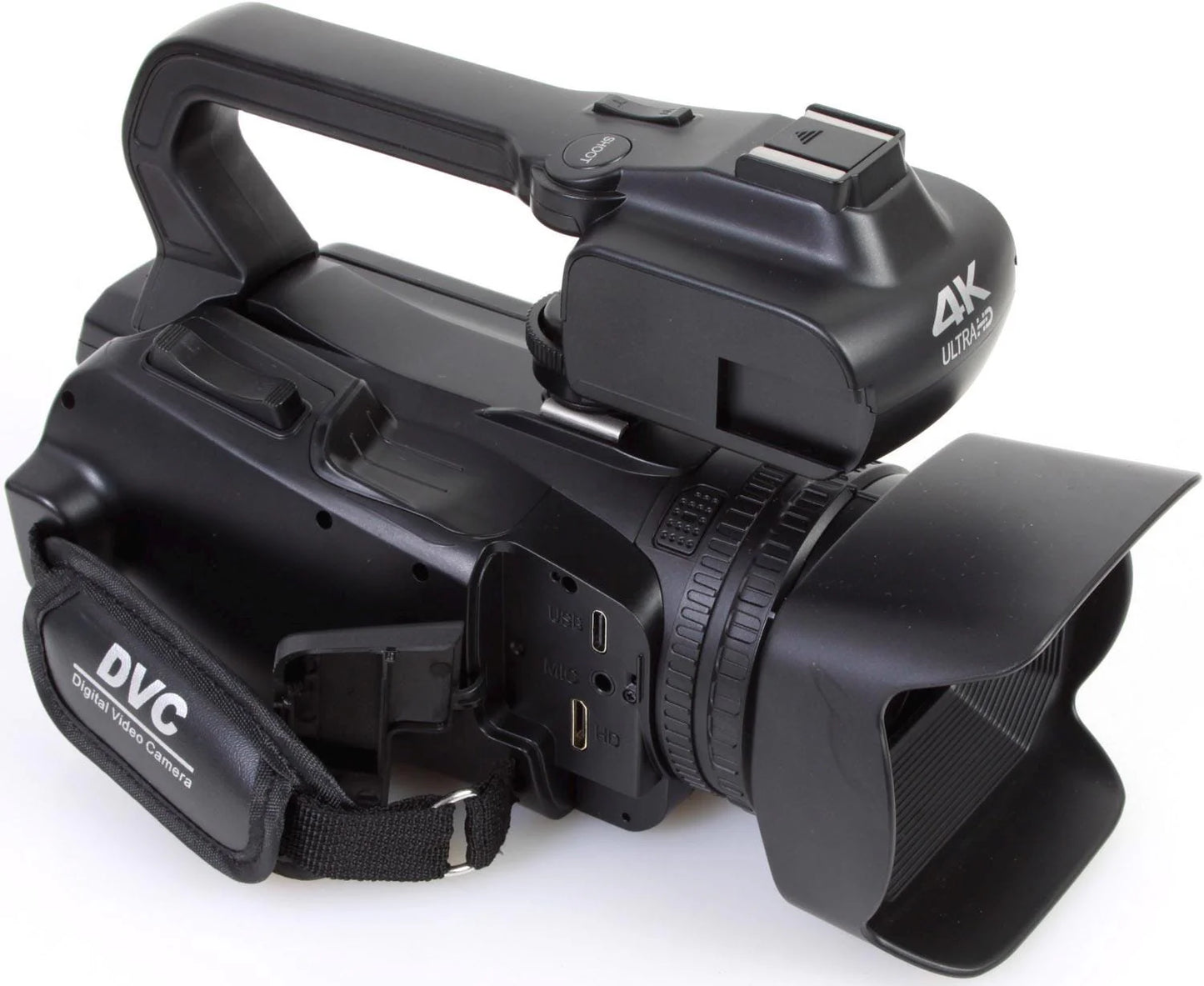 Video Camera 4K w/2 Batteries, Charger, Case & More