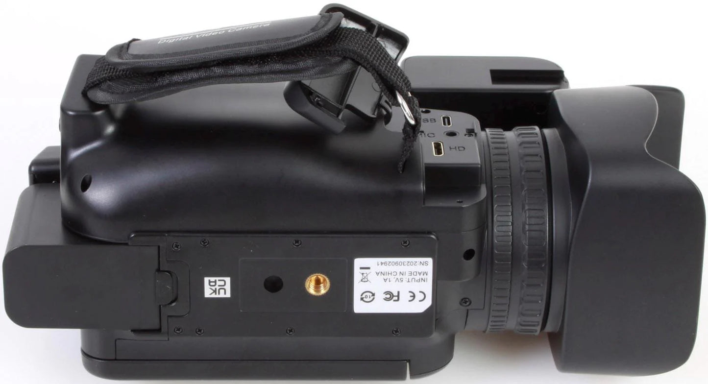 Video Camera 4K w/2 Batteries, Charger, Case & More