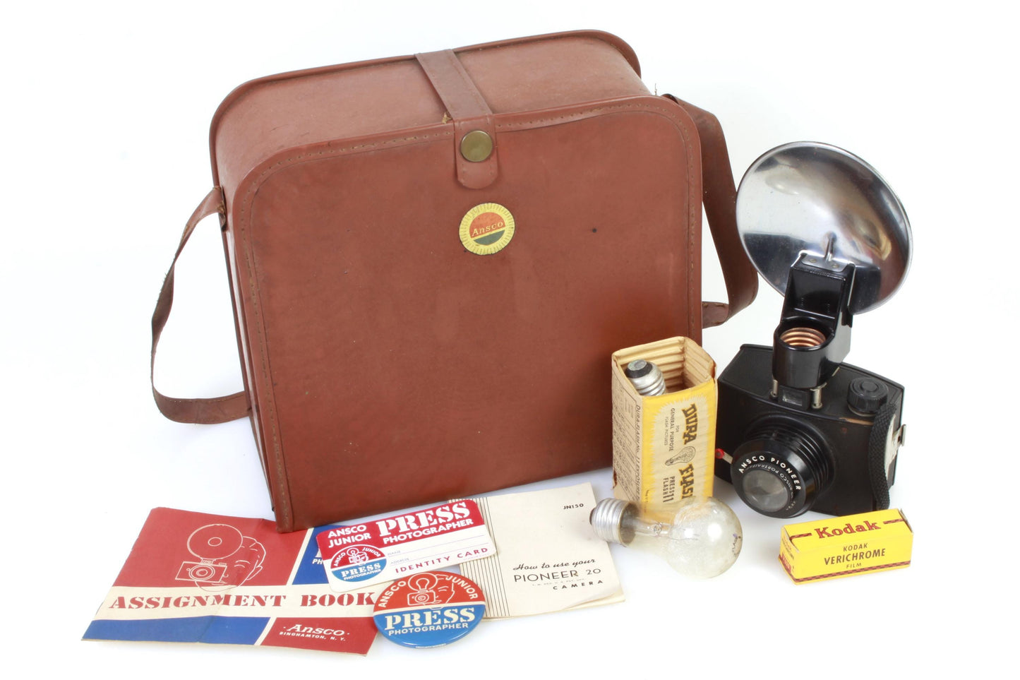Vintage 1949 Ansco Junior Press Camera Kit with Case