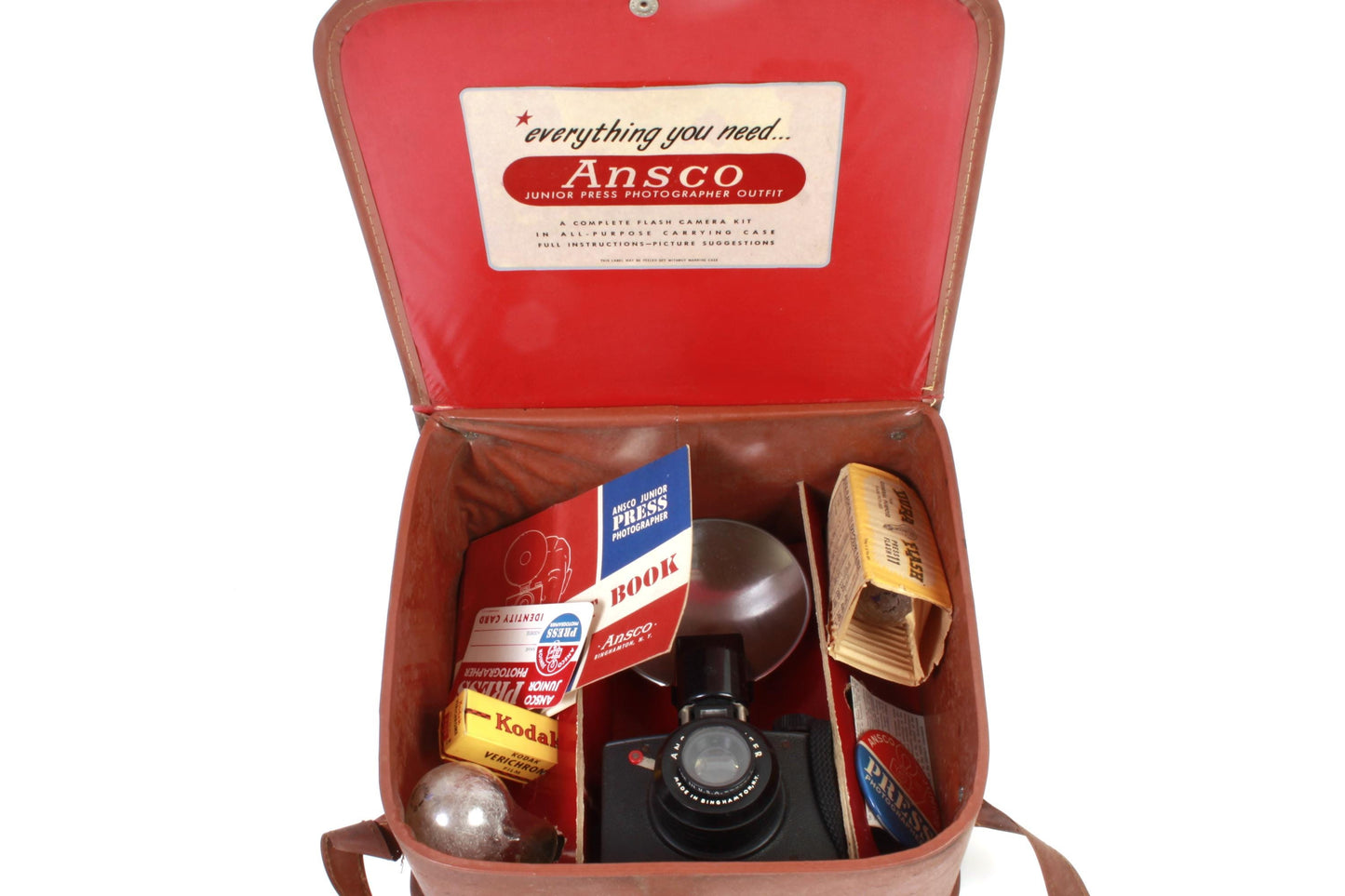 Vintage 1949 Ansco Junior Press Camera Kit with Case