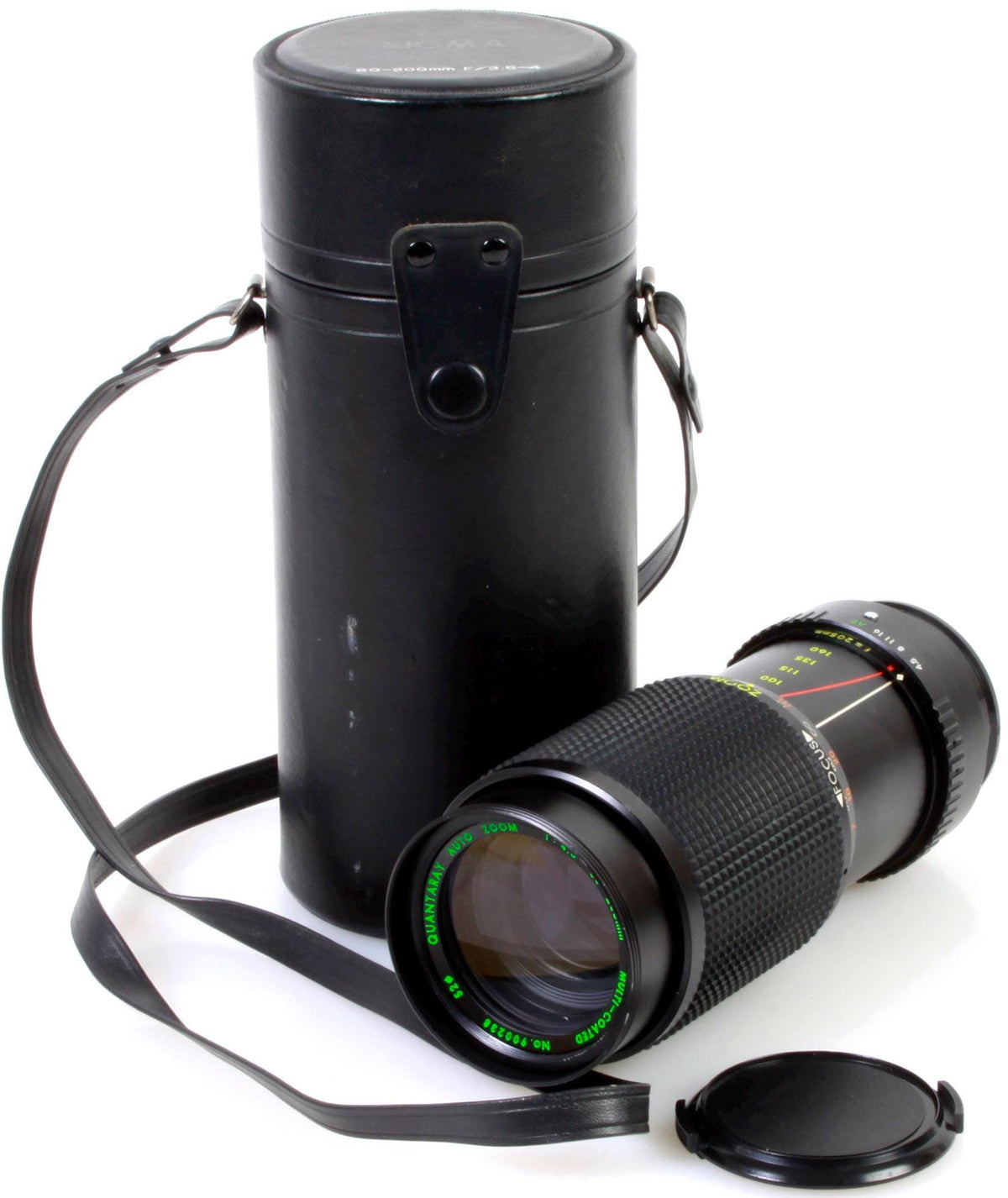 Konica Telephoto Lens w/ Caps & Case