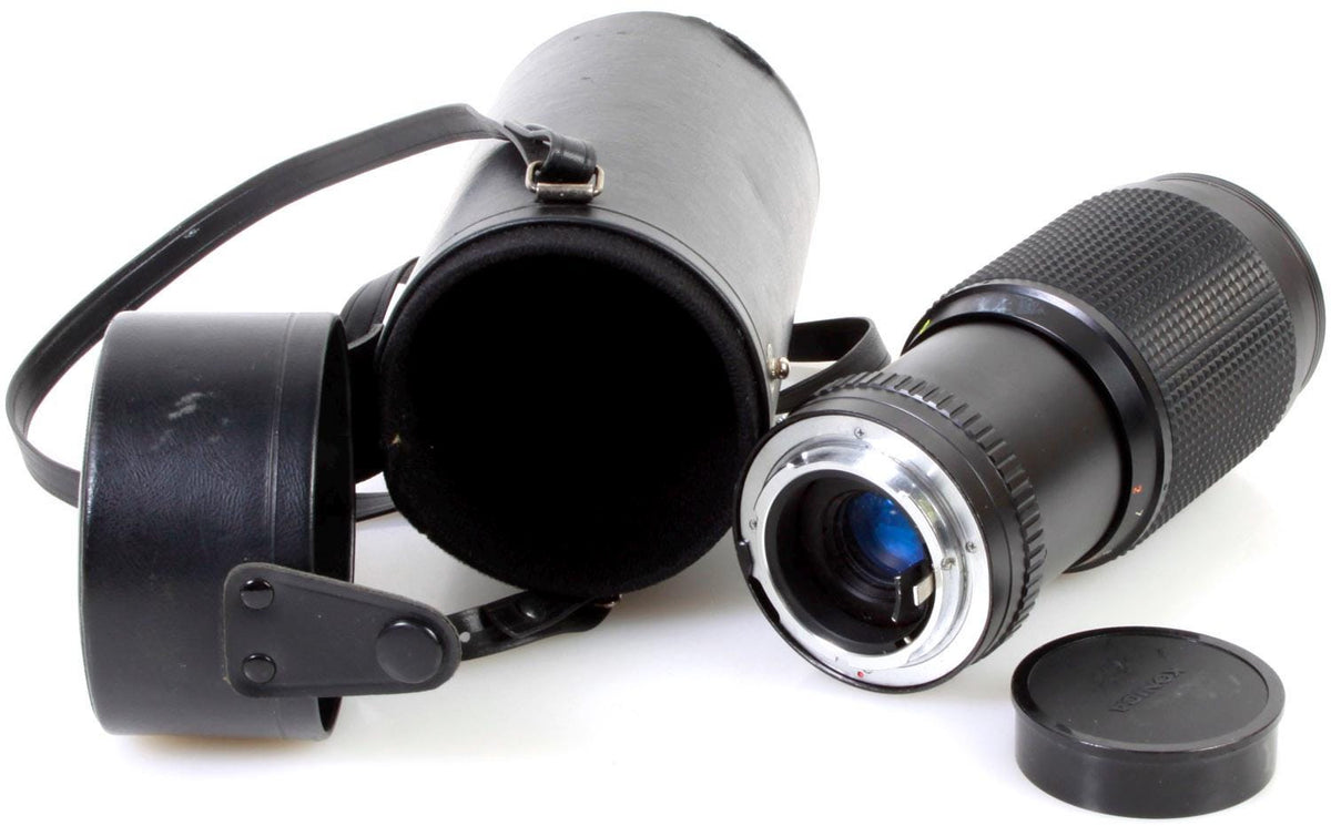 Konica Telephoto Lens w/ Caps & Case