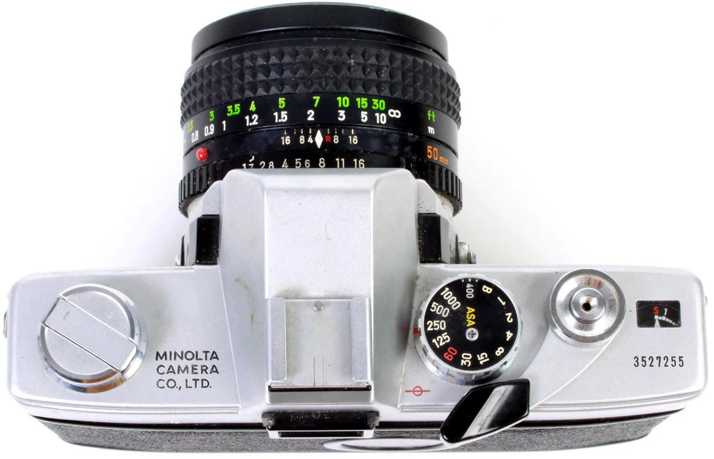 Student Camera 35mm Manual Minolta w/ Working Meter,2 Rolls Film & Manual