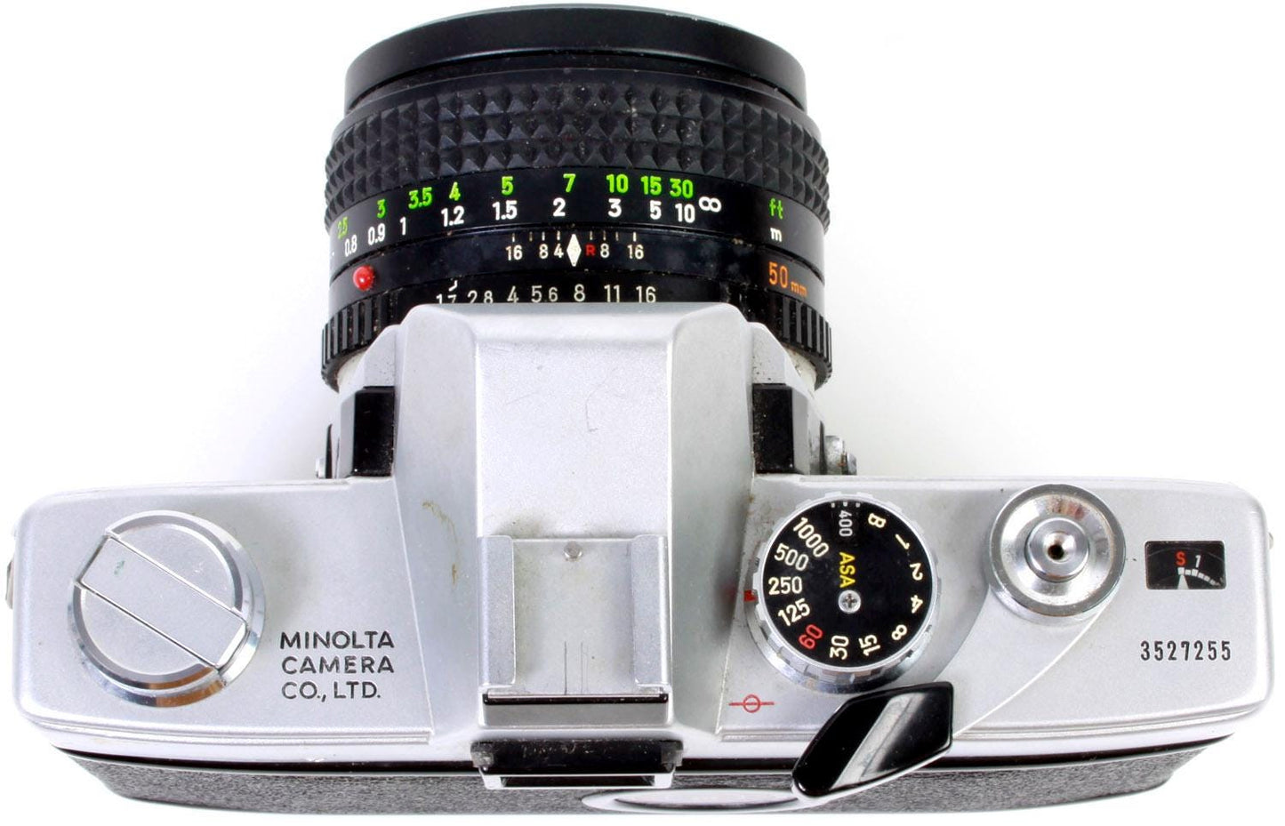 Student Camera 35mm Manual Minolta w/ Working Meter,2 Rolls Film & Manual