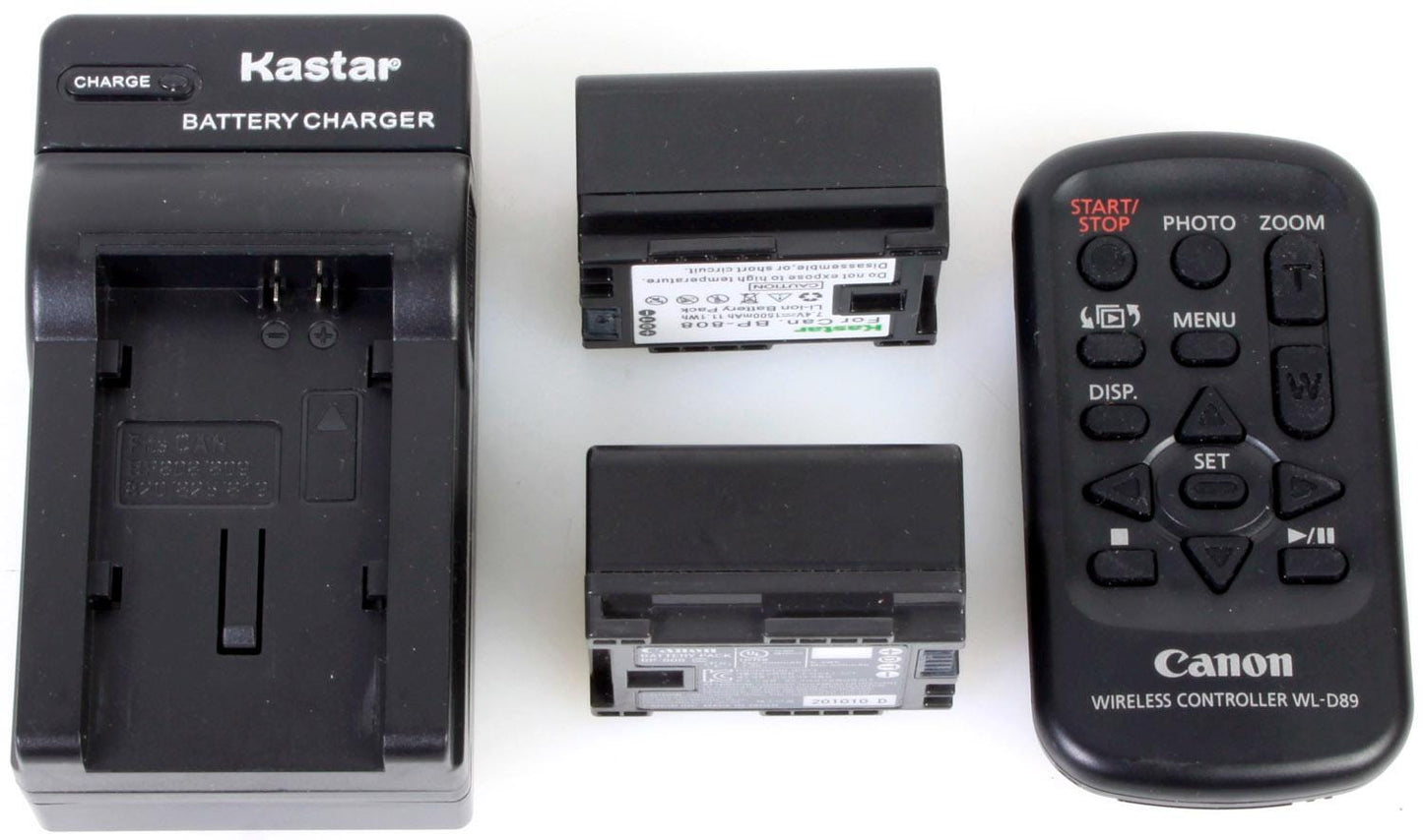 Canon Vixia HFM32 Charger, Remote & 2 Batteries