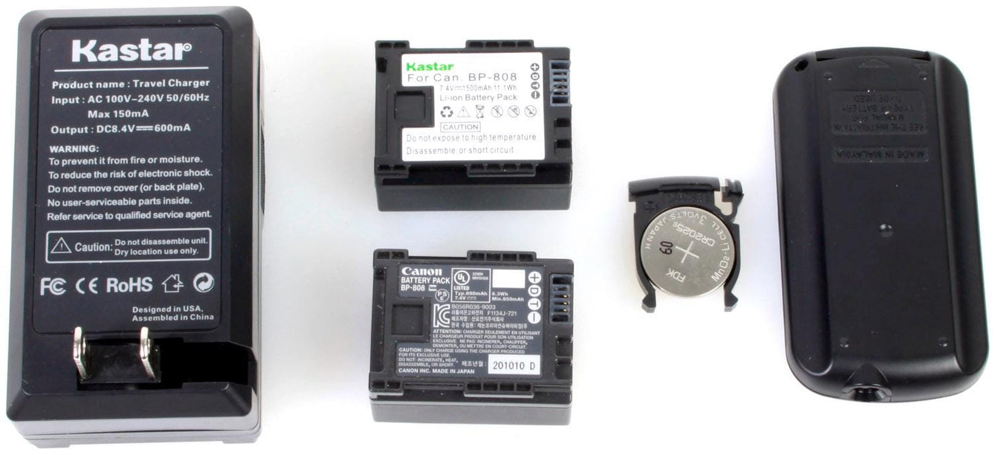 Canon Vixia HFM32 Charger, Remote & 2 Batteries