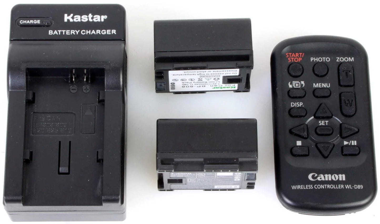 Canon Vixia HFM32 Charger, Remote & 2 Batteries