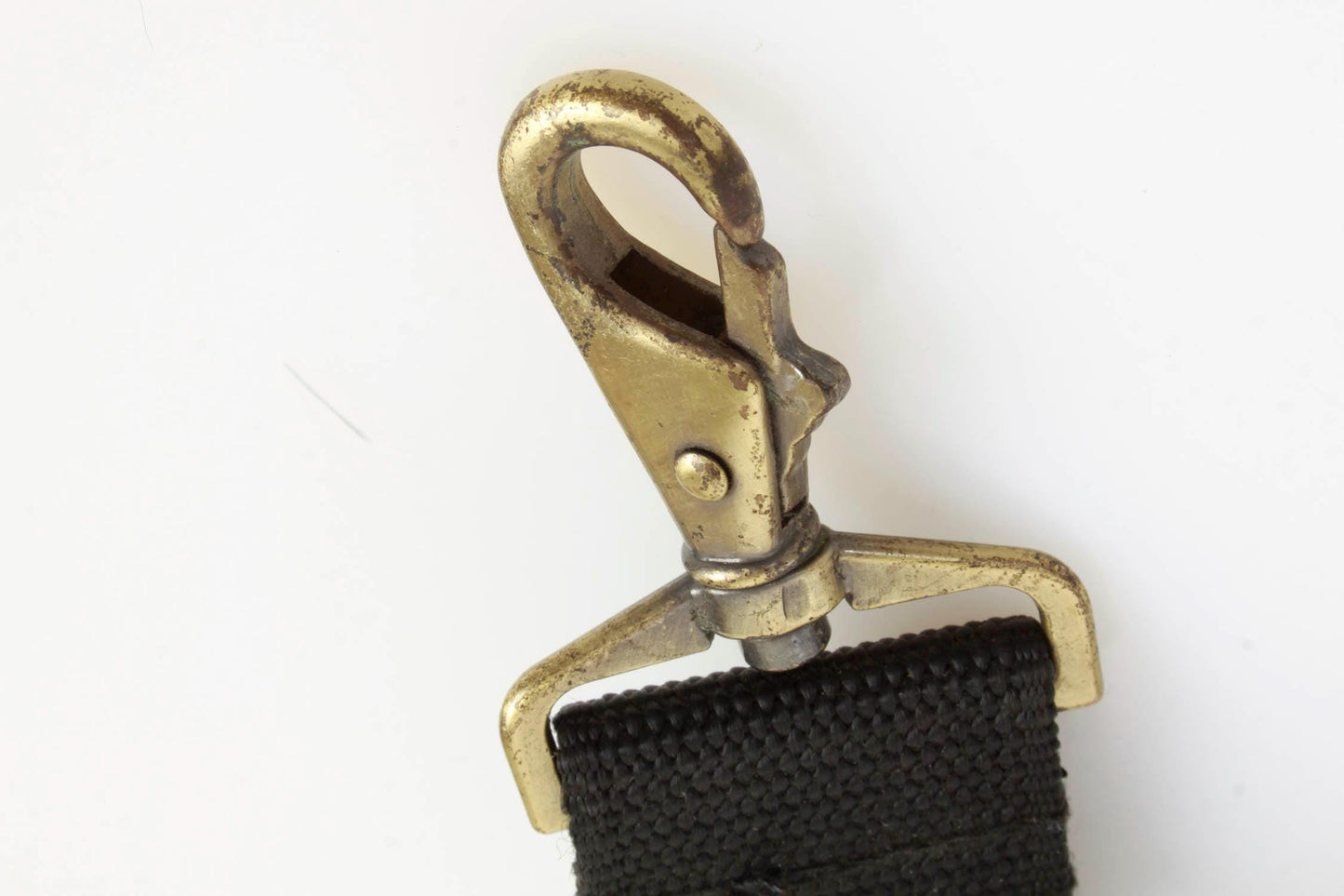 Camera bag strap H.D. vintage, brass clips