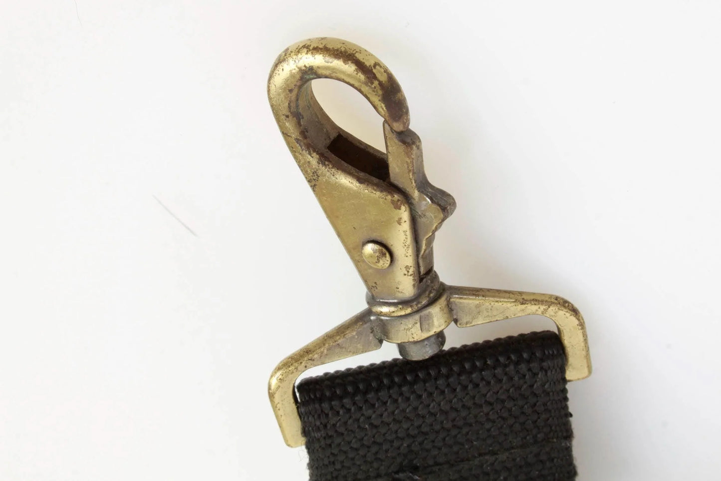 Camera bag strap H.D. vintage, brass clips