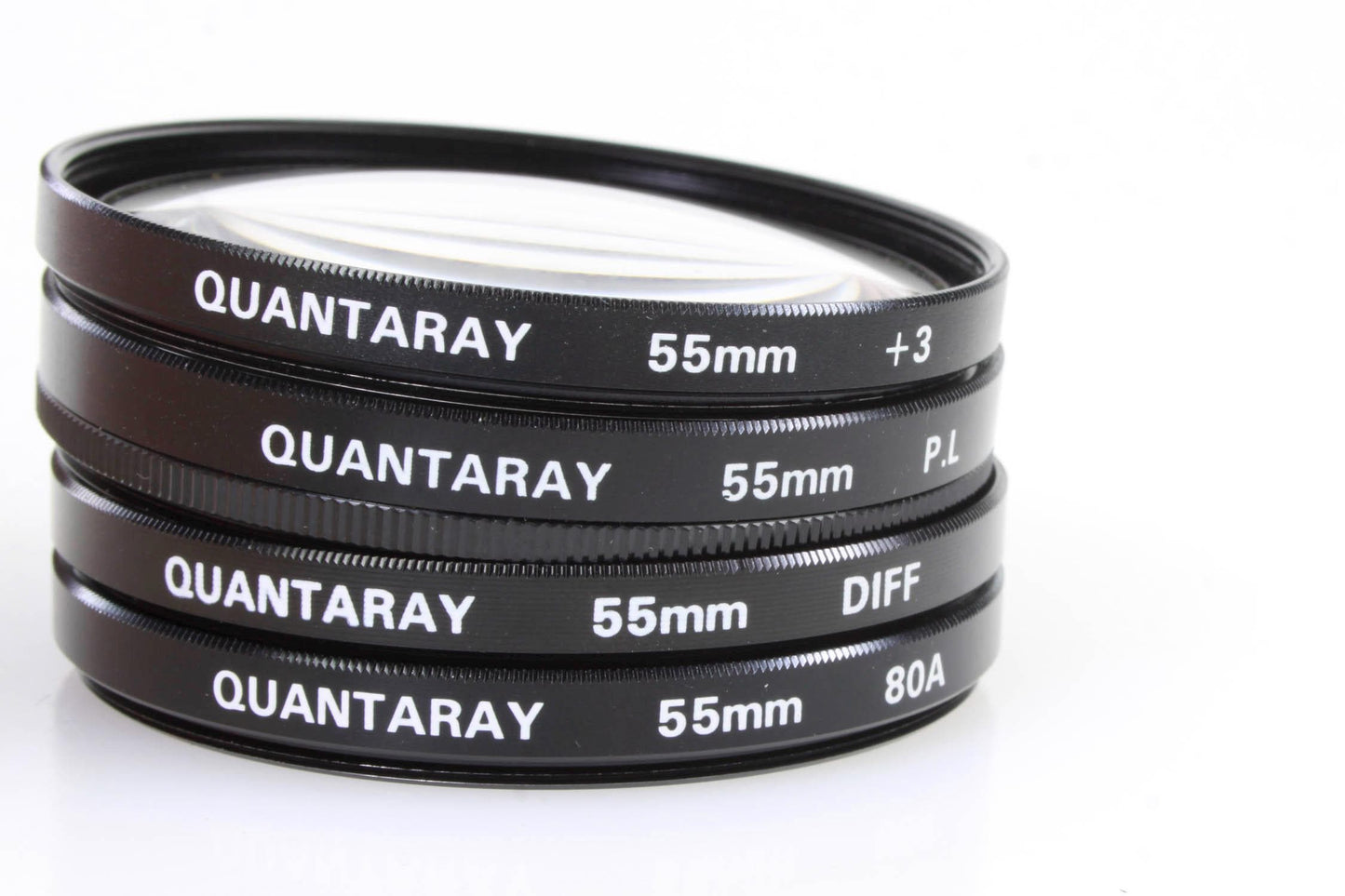55mm Filters Pack Of 3:Diffuser, Blue, 3x, and Polarizer