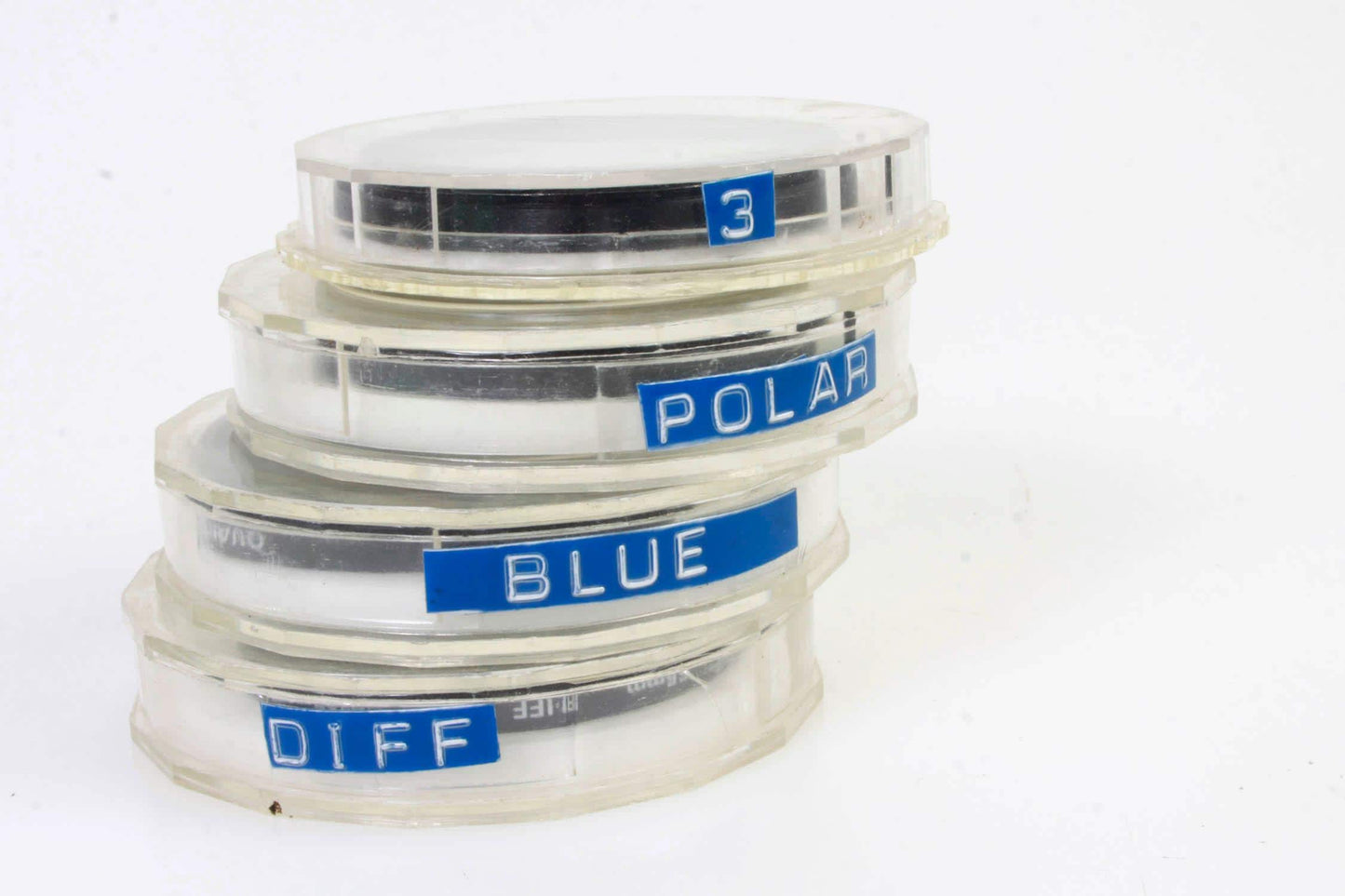 55mm Filters Pack Of 3:Diffuser, Blue, 3x, and Polarizer