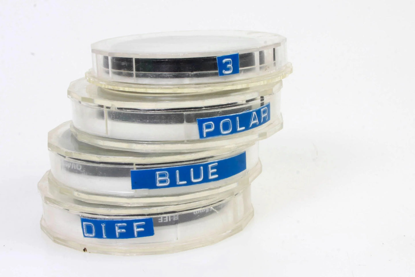 55mm Filters Pack Of 3:Diffuser, Blue, 3x, and Polarizer