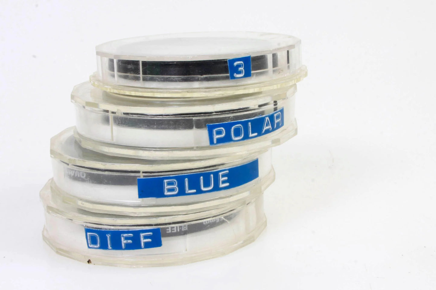 55mm Filters Pack Of 3:Diffuser, Blue, 3x, and Polarizer