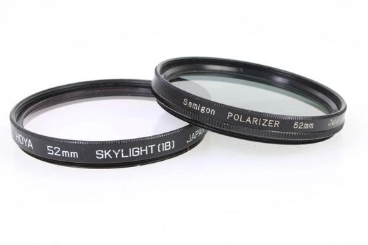 52mm UV & Polarizer filters