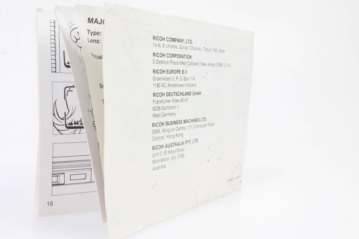 Ricoh TF-200 Owners Manual