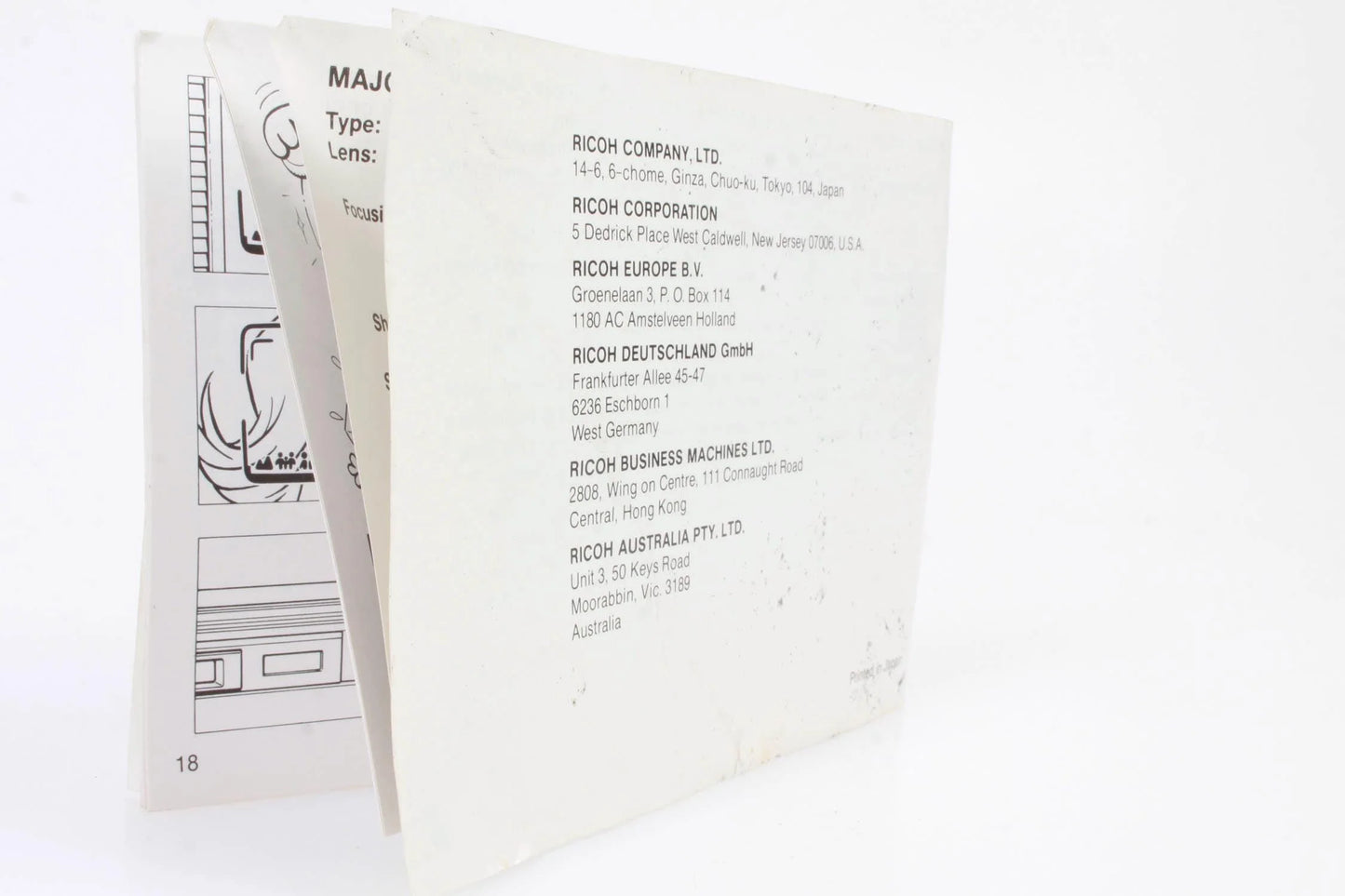 Ricoh TF-200 Owners Manual