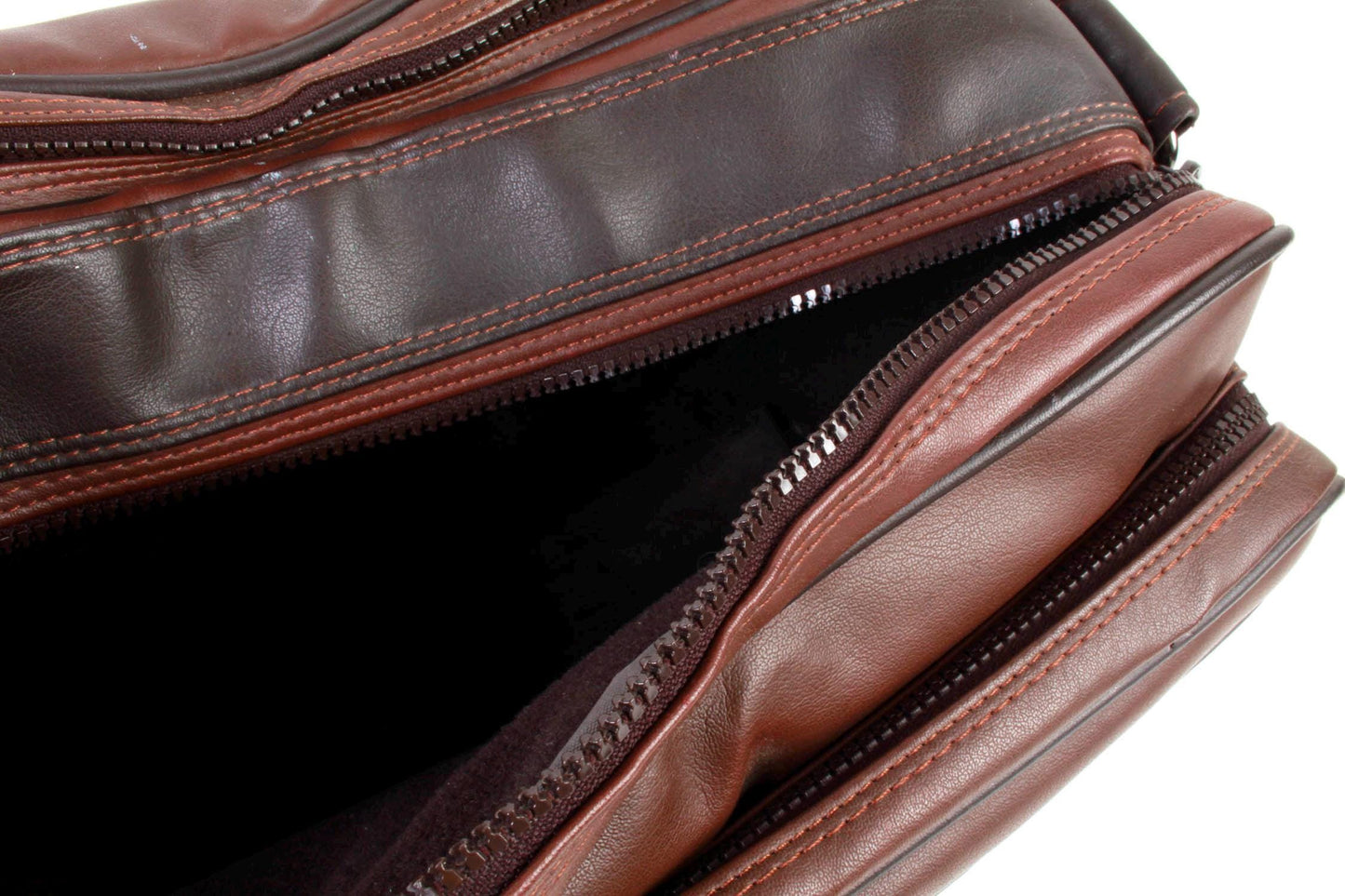 Vintage Camera Bag 1970s Brown with Strap and 3 Pockets