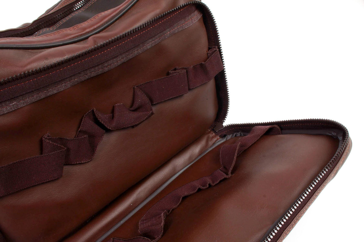 Vintage Camera Bag 1970s Brown with Strap and 3 Pockets