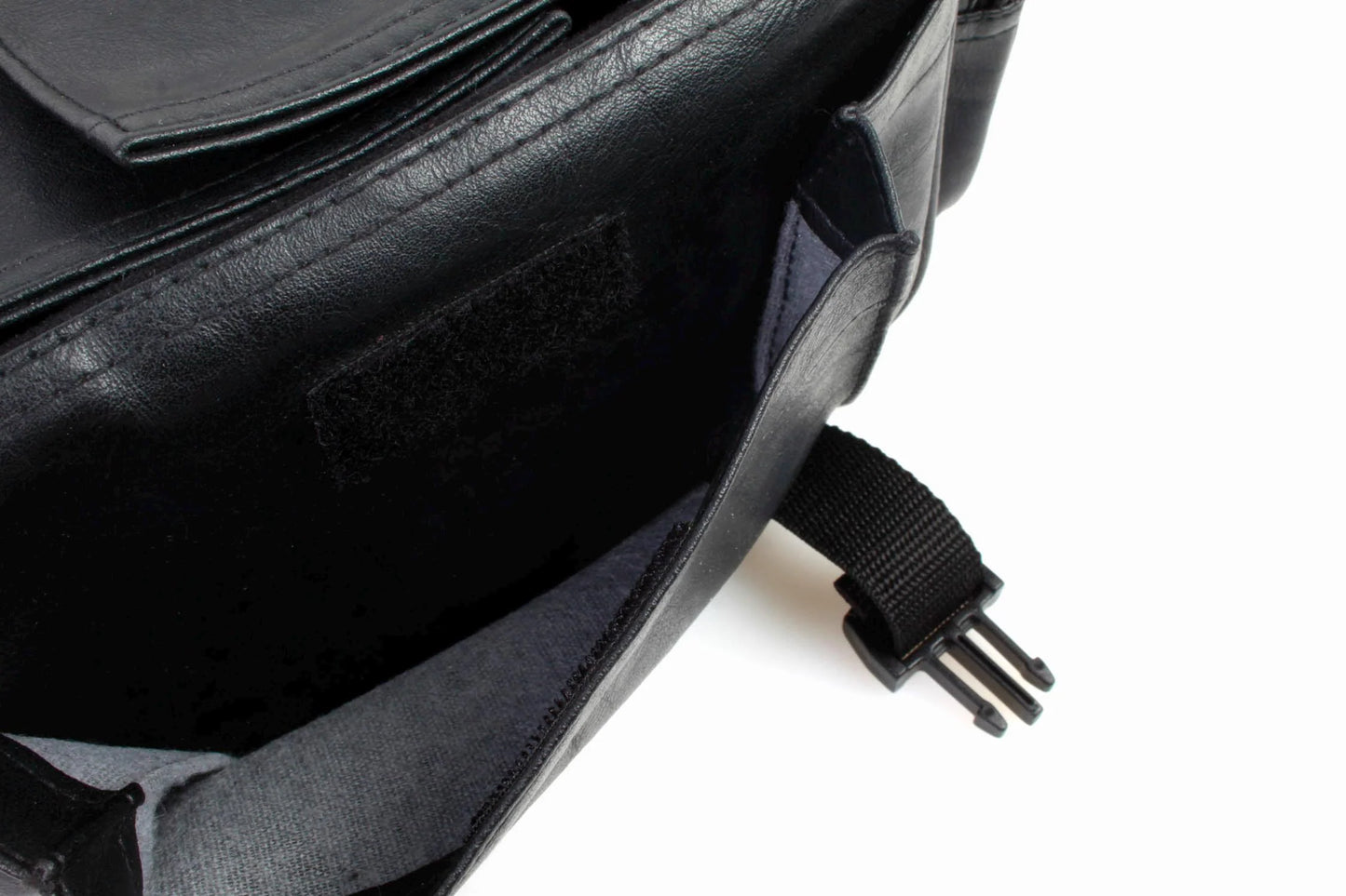 Camera Bag 1970s Black Leather