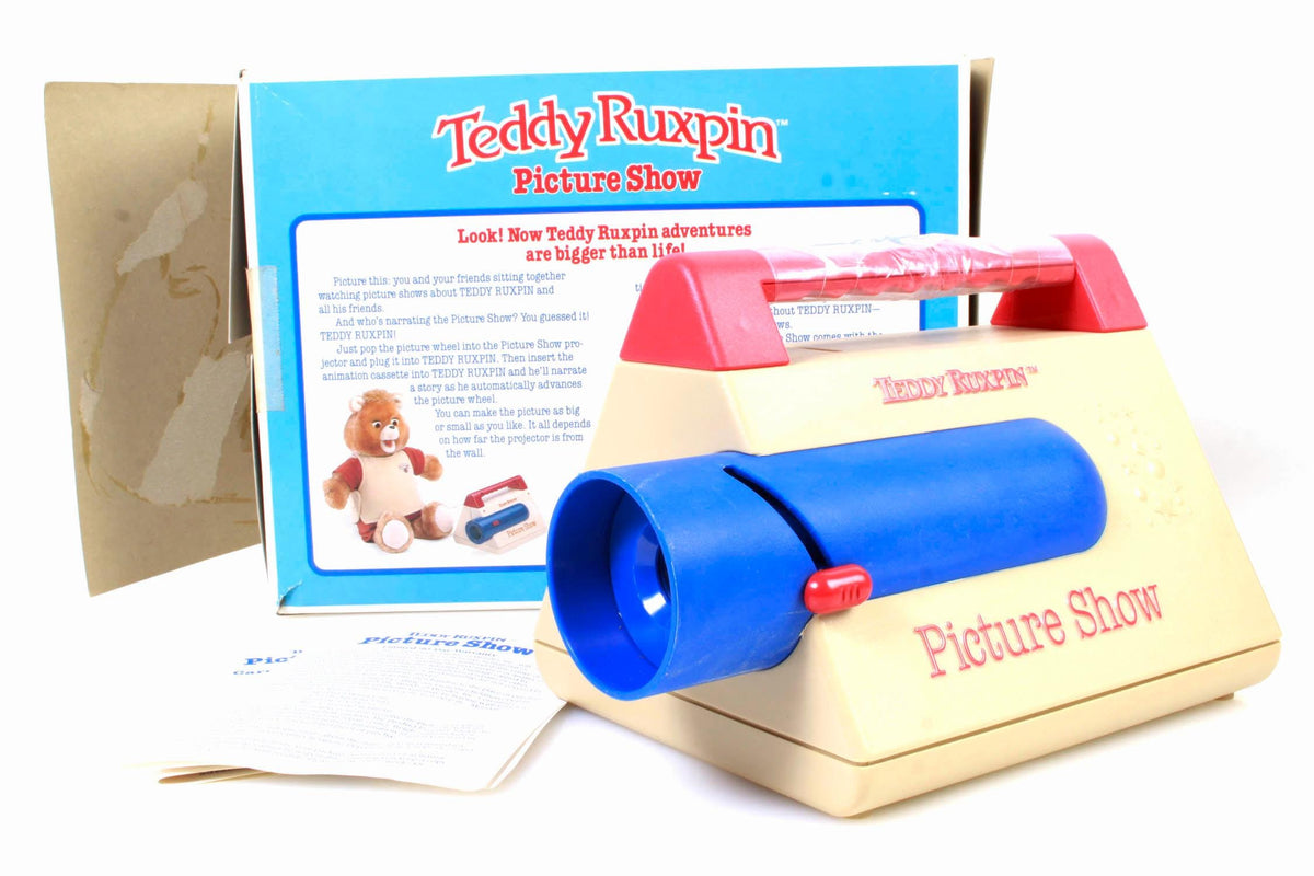 Teddy Ruxpin Picture Show with Tapes and pictures, Still in Box