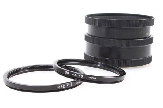 55mm Spiratone Vignetar Soft Focus Central Spot filter with 58 & 62mm adapters