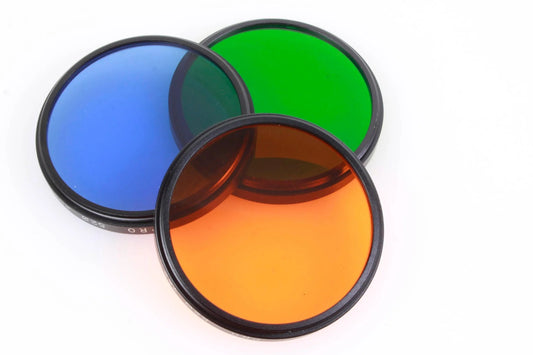 Set of 3 52mm Filters (Blue, Orange, Green)