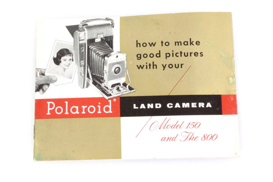 Vintage Polaroid Model 150/800 Camera Manual