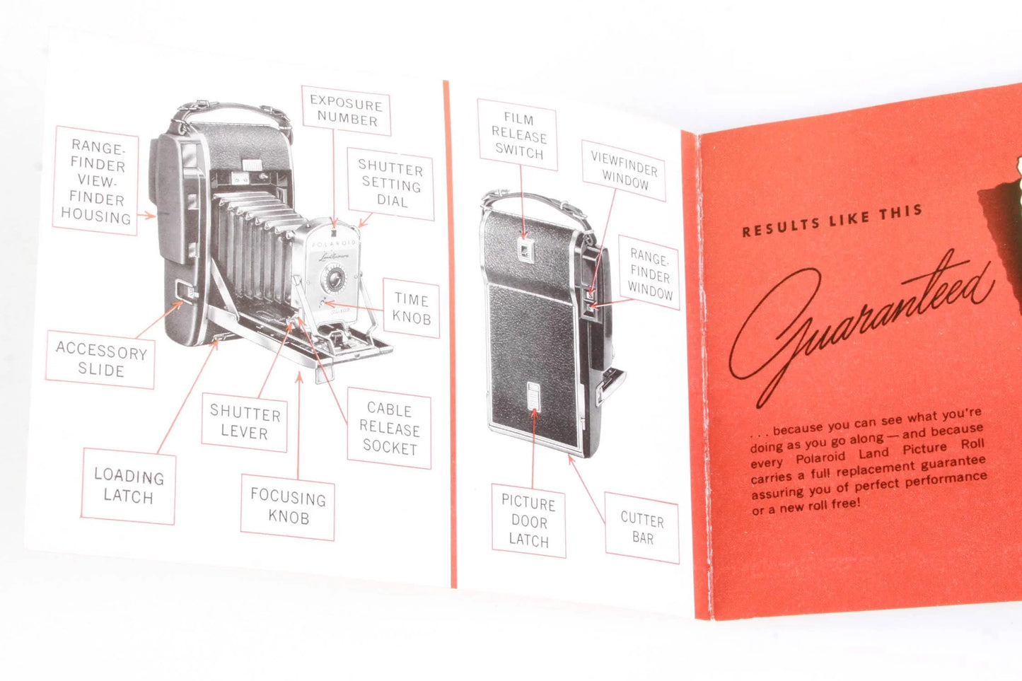 Vintage Polaroid Model 150/800 Camera Manual