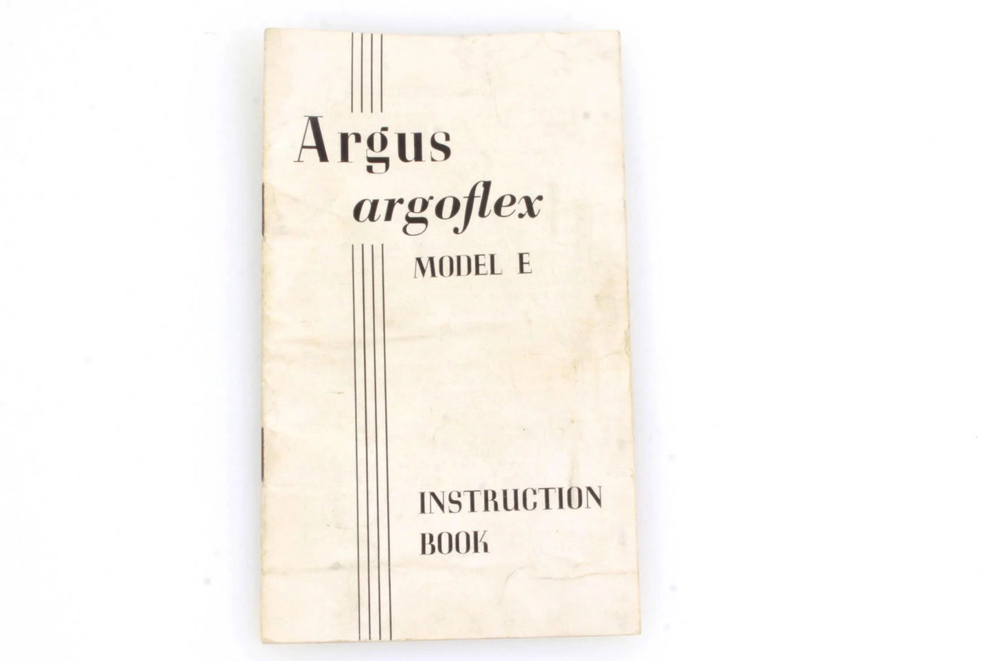 Argus Argoflex Model E Instruction Book